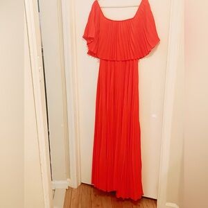 Altar'd State Vibrant orange Maxi Dress (L) will fit plus size. So gorgeous!